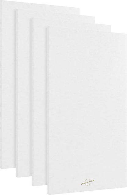 Acoustic Panels, 4 Pack ROOM KIT, Pure White by AudioSilk
