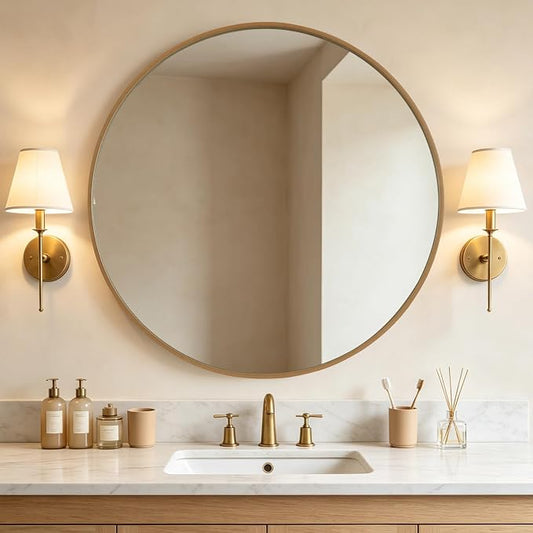 WallBeyond Round Wood Mirror by WallBeyond