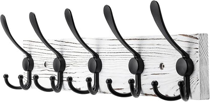 Kuhome Coat Rack Wall Mount Wooden Hat Rack by Kuhome