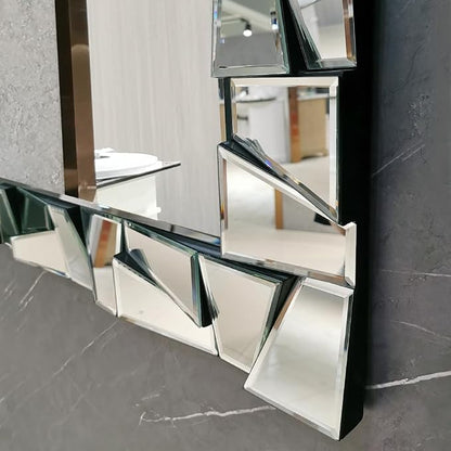 Chende Large Wall Mirrr with 3D Glass Frame, Modern Living Room Mirror - Image 3