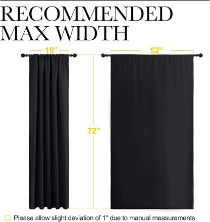 NICETOWN Black Blackout Curtain Blinds - Image 7