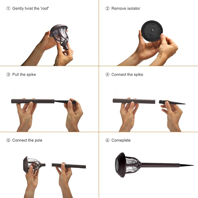 10 Pack Solar Lights Outdoor Decorative, Solar Pathway Lights Outdoor, Solar Powered Garden Yard Lights for Walkway Sidewalk Driveway. (Black, Cool White)