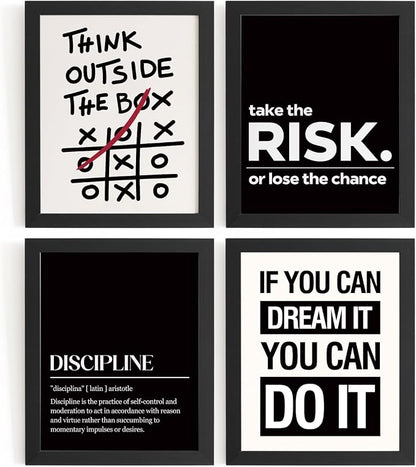 DSHFG Inspirational Office Motivational Wall Art Decor Prints Set of 4 by Unknown