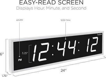 Ivation Oversized Large Digital Wall Clock - Image 2
