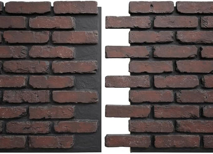 EverStone Aged Brick Faux Brick Panel, 46 7/8"W x 27"H x 1 1/4"D, Cinder Color - Image 8