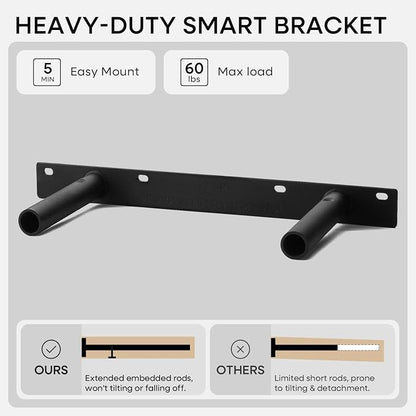 Homeforia 16 inch Golden Oak Floating Shelf, High End Solid Real Wood 16inch - Image 4