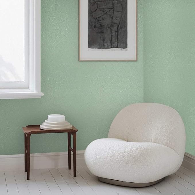 Abyssaly Green Peel and Stick Wallpaper Embossed Silk Textured Wallpaper 15.7" - Image 5