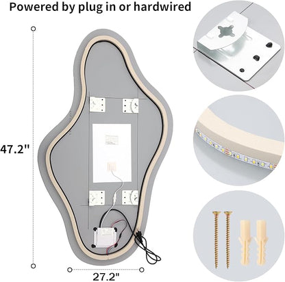 Modern Irregular LED Bathroom Mirror - Image 6