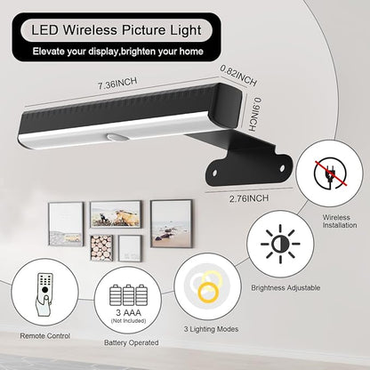 2PACK Picture Light LED Battery Operated Wall Light - Image 4
