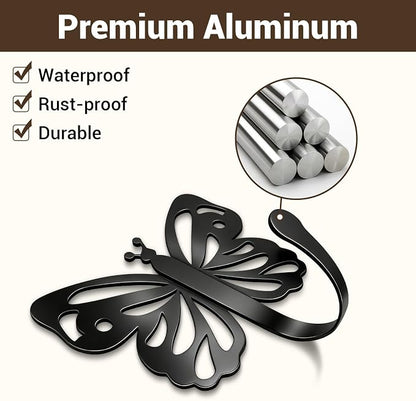 Butterfly Coat Hooks For Wall, Heavy Duty 20LB Black Coat Hooks & Towel Hooks - Image 4