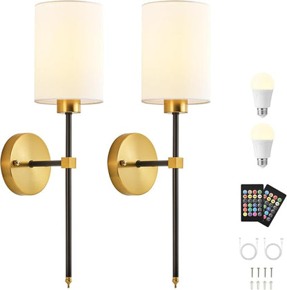 Battery Operated Wall Sconce Set of Two, Wireless Rechargeable Wall Light - Image 9
