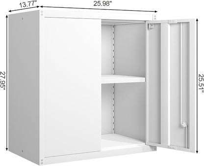 GREATMEET Metal Wall Cabinet, Wall Mounted Storage Cabinet - Image 3