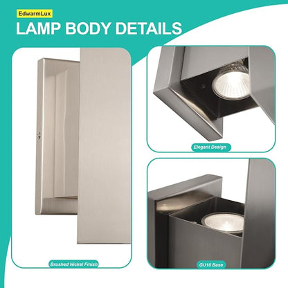 Edwarmlux Indoor Wall Sconces, Modern Wall Lights, Up and Down Wall Mount Light - Image 6