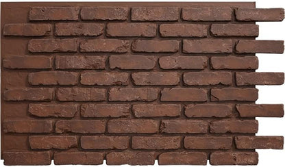 EverStone Aged Brick Faux Brick Panel, 46 7/8"W x 27"H x 1 1/4"D, Pizzeria Color by EkenaMillwork