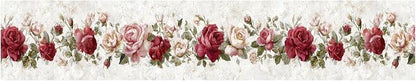 Vintage Rose Wallpaper Border 196x4 Inch Removable Wall Border Peel and Stick - Image 2