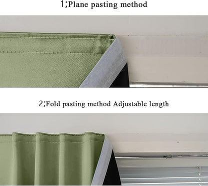 AJAZZ 100% Blackout Shades Window Cover Self Adhesive Curtains Sticky Curtain - Image 5