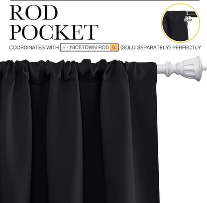 NICETOWN Black Out Short Curtain Panels - Image 3