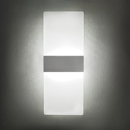 KICAAO Modern Wall Sconces Set of Two, Led Wall Light 10w, 6000k White Light Up - Image 2