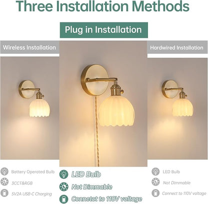 Shenmoyl Plug in Wall Sconce - Image 2