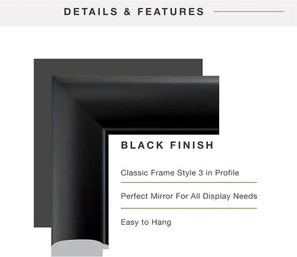 MCS Simplicity 21.5x25.5 Large Wall Mirror, Vertical & Horizontal Wall Hanging - Image 6