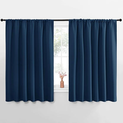 NICETOWN Blackout Curtains for Bedroom, Moroccan Blue, 1 Pair, 70 by 63-inch by NICETOWN