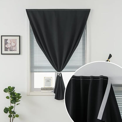 Portable Light Blocking Curtains Self-Stick Design, Removable Adhesive Window - Image 2