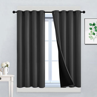 Yakamok 100% Blackout Curtains, 2 Thick Layers Thermal Insulated Total Blackout by Yakamok