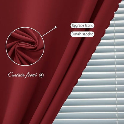 Thermal Blackout Curtains with Self-Adhesive Tape, No Rod No Drill Easy Install - Image 6