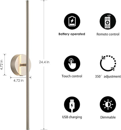 KARTOOSH Battery Operated Wall Sconces - Image 5