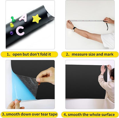 Magnetic Chalkboard Contact Paper, Magnetic Black Board Wall Decal - Image 6