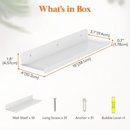 Lifewit Floating Shelves for Bathroom, Acrylic Wall Organizer for Perfume - Image 3