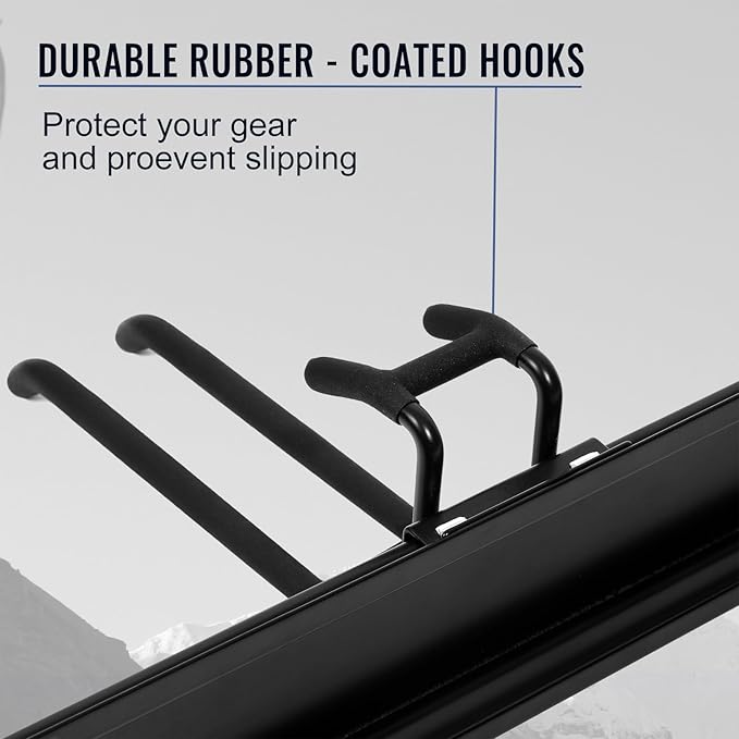 Wall Mount Tool Storage Rack, Heavy Duty Garage Storage Tool Organizer, Garden Tool Wall Hooks and Hangers, Hold Up to 350lbs Black