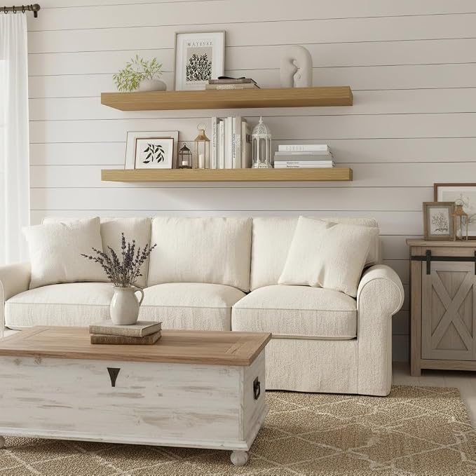Vivelove 12 Inch Deep Floating Shelves 36 inch Long, 2 Inch Thick Wall Shelves - Image 7