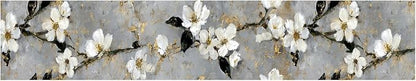 Cherry Blossom Wallpaper Border 196x4 Inch Peel and Stick Wall Border Gray - Image 2