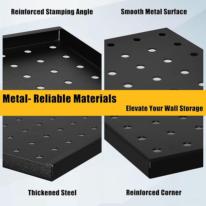 PBHEPJ 8 Pcs Metal Pegboard Panels, Heavy Duty Peg Boards - Image 6