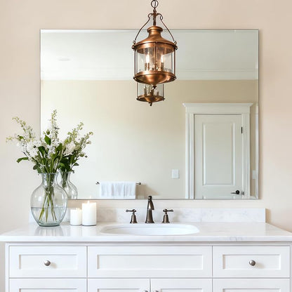Ruomeng Frameless Mirror for Wall, 40x36 Inch Bathroom Vanity Mirror Farmhouse - Image 8