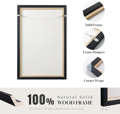 Extra Large Framed Black Abstract Wall Art - Image 6