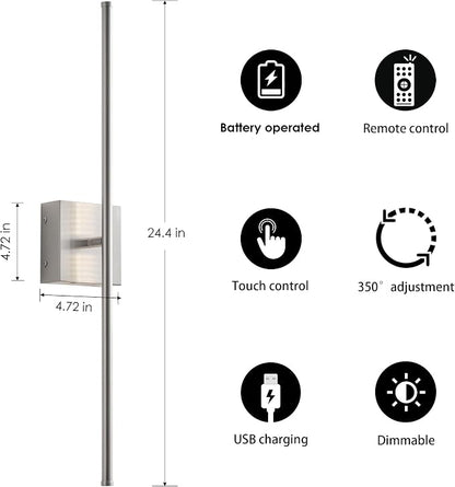 KARTOOSH Battery Operated Wall Sconces - Image 5