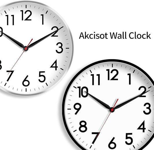 AKCISOT 16 Inch Wall Clock Large Silent Non-Ticking Wall Clocks Battery Operated - Image 2