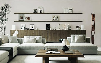 Dimoon 394''x17.7'' White Peel and Stick Wallpaper Contact Paper Modern Self - Image 6