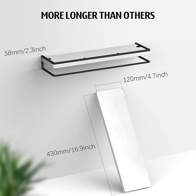 Meangood Floating Shelves Wall Mounted Set of 2, Wall Shelf - Image 3