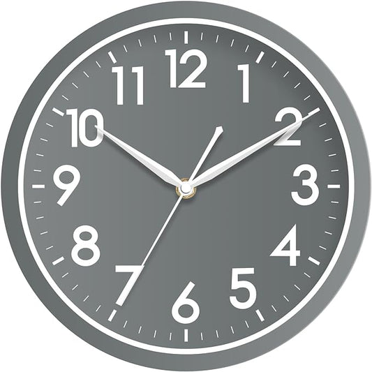 AKCISOT Wall Clock Bathroom 10 Inch Analog Small Wall Clocks Battery Operated by Akcisot