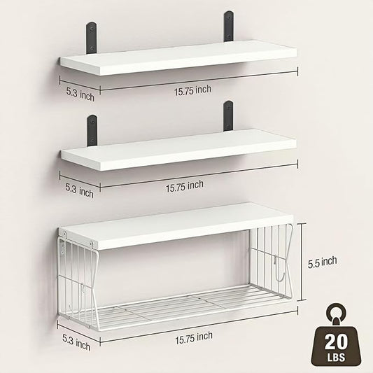 Floating Bathroom Shelves Wall Mounted - Image 2