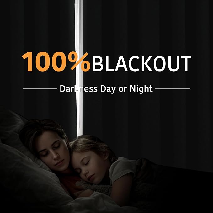 RYB HOME 100% Blackout Room Divider Curtains - Image 3
