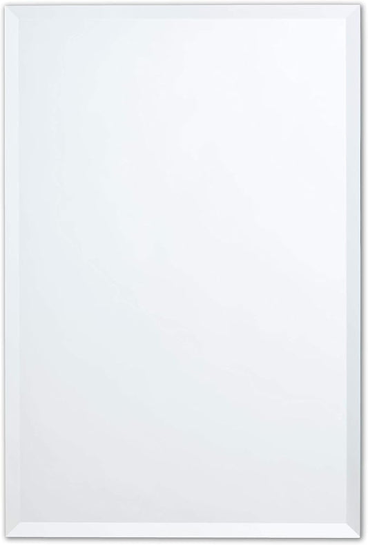 Better Bevel Frameless Square Mirror | 24" x 24" Bathroom Wall Mirror w/Beveled by Better+Bevel