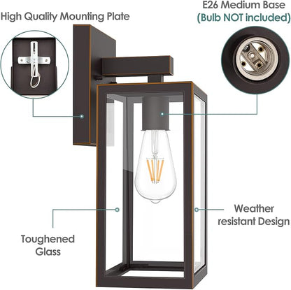 MAXvolador Outdoor Wall Sconce, Large Exterior Waterproof Wall Lantern Light - Image 8