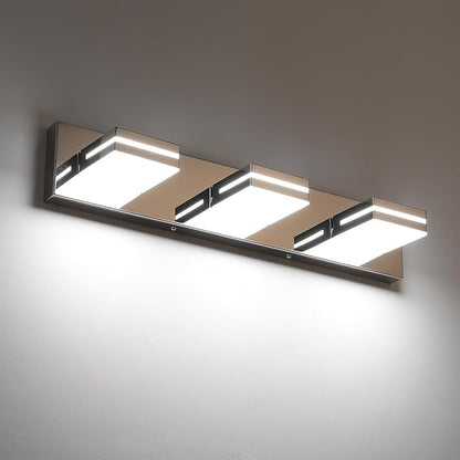 SineRise LED Modern Bathroom Vanity Light Fixtures, Chrome Modern Acrylic - Image 2
