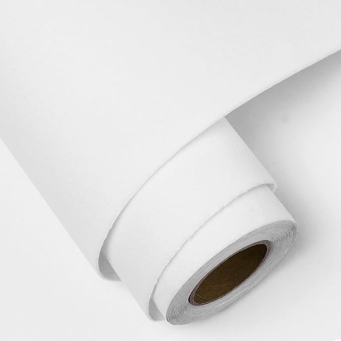 FunStick White Velvet Fabric Wallpaper Self Adhesive Soft Felt Drawer Liners by FunStick