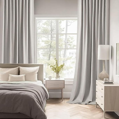 MIULEE Stone Back Tab Blackout Curtain 96 Inch Long 2 Panels Set - Image 3