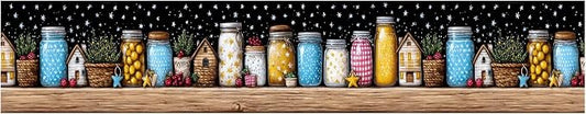 Mason Jar Wallpaper Border 196x4 Inch Removable Wall Border Peel and Stick - Image 2